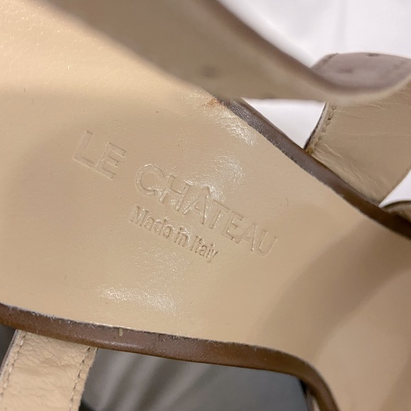 Le Château brown leather strap platform heels s 6 - Picture 6 of 6